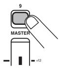 ZOOM MRS-802 - Repeatedly press the [MASTER] status key so that the key lights up in red. - 1