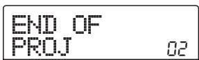 ZOOM MRS-802 - When the project for track 1 has been selected, use the cursor right key to move to track 2. - 1