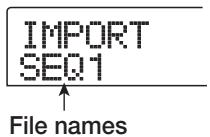ZOOM MRS-802 - Verify that "SMF IMPORT" is shown on the display and press the [ENTER] key. - 1