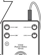 ZOOM PD-01 - Plug cable from guitar into IN jack of PD-01 - 1