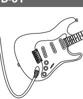 ZOOM PD-01 - Plug cable from guitar into IN jack of PD-01 - 2
