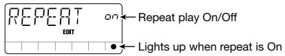ZOOM PS-02 - Setting repeat play to On or Off (REPEAT) - 1