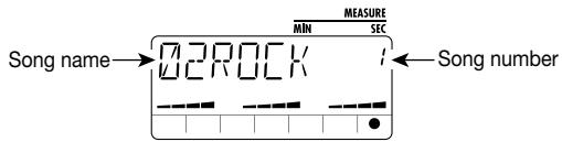 ZOOM PS-02 - Use the cursor [ ] / [ ] keys to select song number 1. - 1