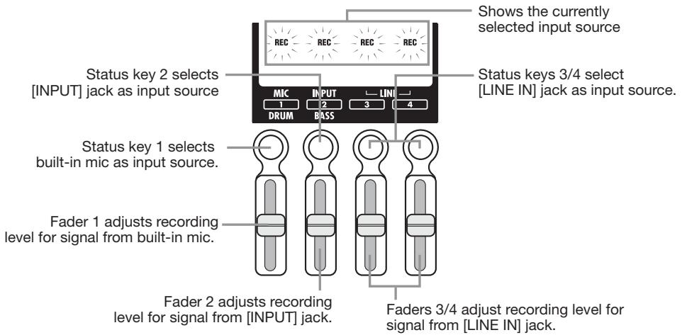 ZOOM PS-04 - From the AUDIO mode top screen, press the [TRACK PARAMETER] key. - 2
