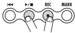 ZOOM PS-04 - To start recording, hold down the [REC] key and press the [/] key. - 1