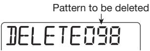 ZOOM PS-04 - - Deleting a pattern - 1