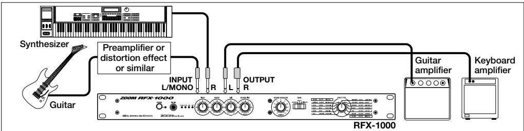 ZOOM RFX-1000 - Using Two Effects in Parallel - 1