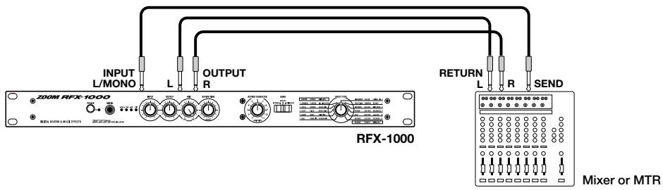 ZOOM RFX-1000 - Send/Return Connection - 1