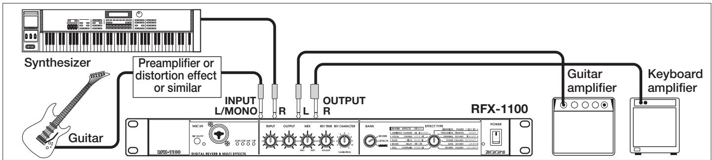 ZOOM RFX-1100 - Using Two Effects in Parallel - 1
