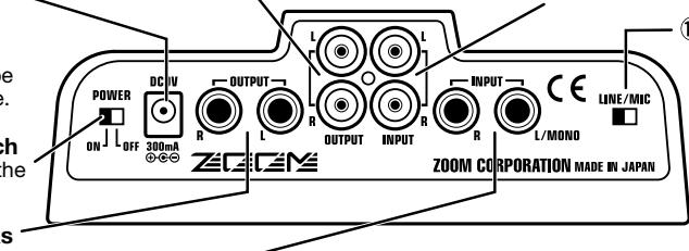 ZOOM RFX-300 - INPUT jacks - 1