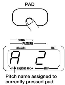 ZOOM RT-123 - Press the [FUNCTION] key and then pad 1 (BASS KEY). - 4