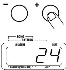 ZOOM RT-123 - Change the setting with the [VALUE +/-] keys. - 2