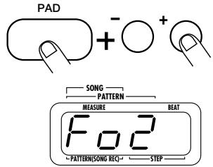 ZOOM RT-123 - Press the [FUNCTION] key and then pad 1 (BASS KEY). - 8
