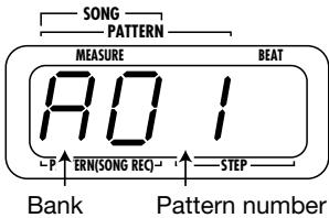 ZOOM RT-123 - Press the [PATTERN] key. - 1