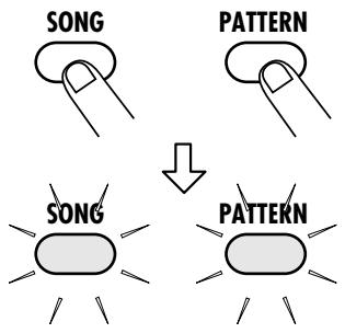 ZOOM RT-123 - Press the [SONG] key and [PATTERN] key together. - 1