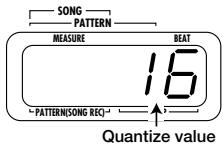 ZOOM RT-123 - STEP3 Press the [FUNCTION] key and then pad 6 (QUANTIZE). - 2