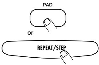ZOOM RT-123 - STEP4 Use the [VALUE +/-] key to set the quantize value, and then press the [FUNCTION] key once more. - 5