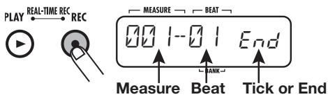 ZOOM RT-223 - Press the REC [●] key. - 1