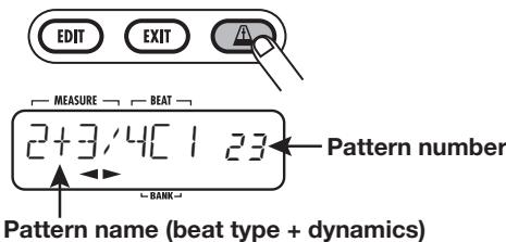 ZOOM RT-223 - In pattern, song, or groove play mode, press the [METRONOME] key. - 1