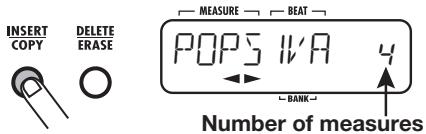 ZOOM RT-223 - Press the [INSERT/COPY] key. - 1