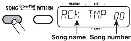 ZOOM RT-223 - Press the [SONG] key. - 1