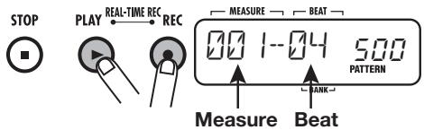 ZOOM RT-223 - While holding down the REC [●] key, press the PLAY [▶] key. - 1