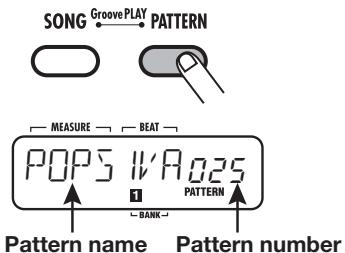 ZOOM RT-223 - Press the [PATTERN] key. - 1