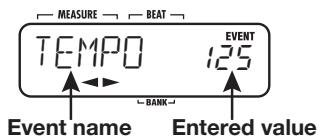 ZOOM RT-223 - Use the VALUE [+] /[-] keys to enter the setting value. - 1
