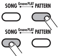 ZOOM RT-223 - Press the [SONG] key or [PATTERN] key. - 1
