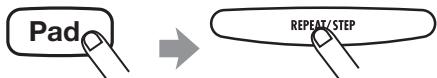 ZOOM RT-223 - To enter a note, press the pad corresponding to the sound, and then press the [REPEAT/STEP] key. - 1