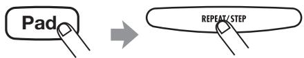 ZOOM RT-223 - To enter a note, press the pad for the pitch, and then press the [REPEAT/STEP] key. - 1