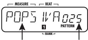 ZOOM RT-223 - Press the [PATTERN] key. - 1