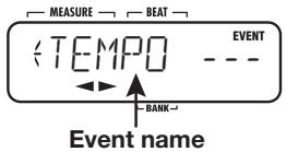 ZOOM RT-223 - Use the cursor left/right keys to select the type of event to enter. - 3