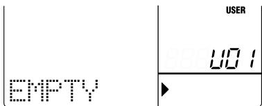 ZOOM RT-323 - Use the [] / [] keys to select a user pattern (U00 - U99) - 2