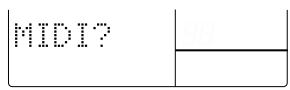ZOOM RT-323 - Press the [UTILITY] key, and use the []/[] keys to call up the indication "MIDI?" on the display. - 4
