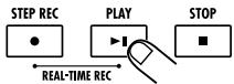 ZOOM RT-323 - Press the [▶II] key. - 1