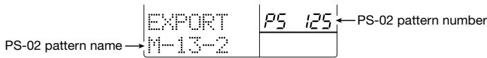 ZOOM RT-323 - Use the [] / [] keys to call up "EXPORT" on the display, and press the [ENTER] key. - 1
