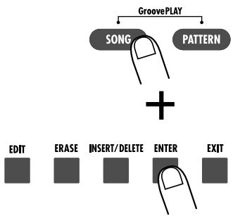 ZOOM RT-323 - While holding down the [SONG] key, press the [ENTER] key - 1