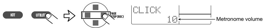 ZOOM RT-323 - Adjusting the metronome volume - 1