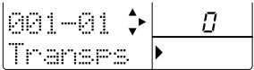 ZOOM RT-323 - Use the [] / [] keys to bring the indication "Transps" onto the display. - 2