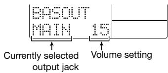 ZOOM RT-323 - Changing the bass program output level - 1