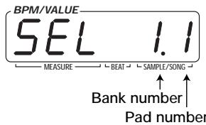 ZOOM ST-224 - If "int" or "CArgXX" was selected in step 2, press the [LOAD] key and use the [BANK 1] - [BANK 3] keys and pads 1 - 8 to select the load source bank number and pad number. - 2