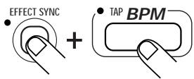 ZOOM ST-224 - For tap input of the effect BPM, hold down the [EFFECT SYNC] key and tap the [BPM] key in the desired tempo. - 1