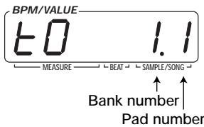 ZOOM ST-224 - Press the [LOAD] key and use the [BANK 1] - [BANK 3] keys and pads 1 - 8 to select the load target bank number and pad number. - 2