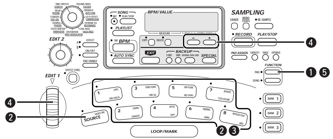 ZOOM ST-224 - Setting the Playback Parameters for Each Pad - 1