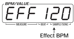 ZOOM ST-224 - To input the effect BPM value manually, hold the [EFFECT SYNC] key down and use the [-] [+ ] keys to change the value. - 2