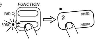 ZOOM ST-224 - STEP2 Press the [SONG FUNCTION] key and then pad 2. - 2