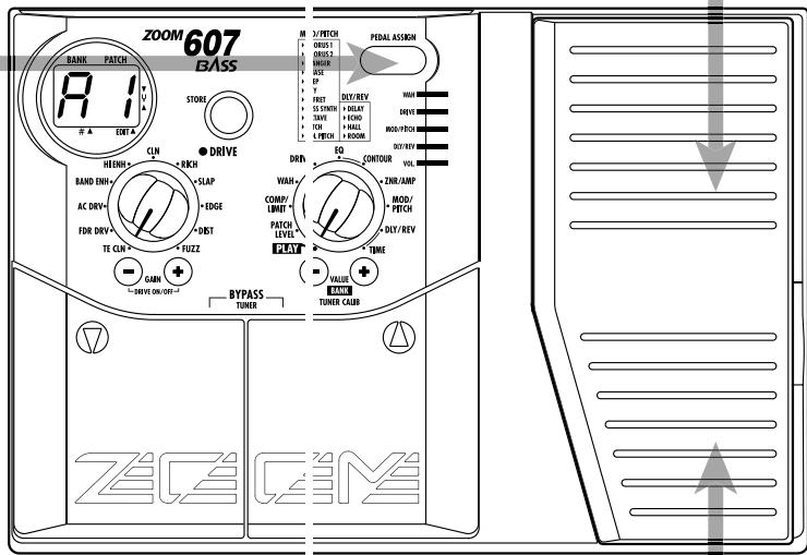 ZOOM 607 - All PEDAL ASSIGN LEDs out - 3