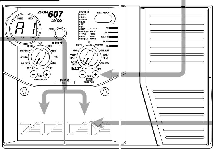 ZOOM 607 - Tune the guitar - 1