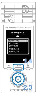 ZOOM Q3HD - Setting the image quality - 2